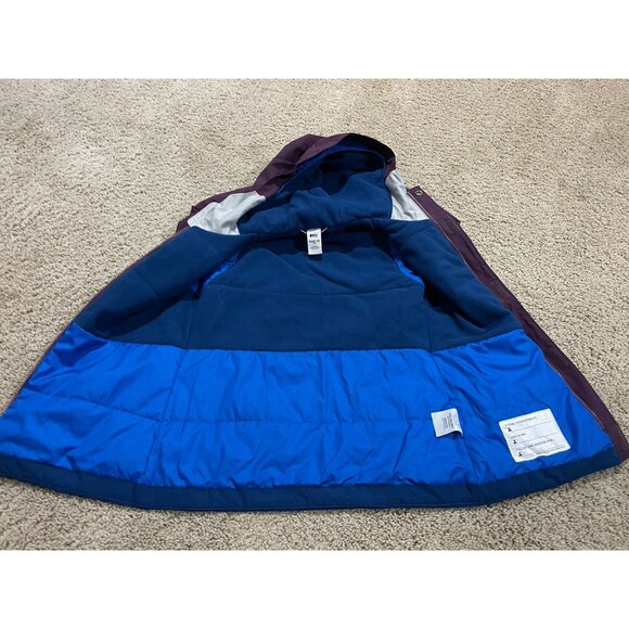Girls REI CO-OP Peak Fleece Lined Insulated Nylon  Winter Jacket Blur Purple S 8 - Picture 12 of 15